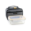 Lunchbox with Accessories Ibili 753401g Grey Polyester Borosilicate Glass 21 x 13 x 14 cm