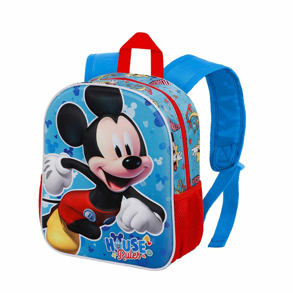Mochila Escolar 3D Mickey Mouse Karactermania Azul 26 x 11 x 31 cm