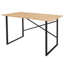Mesa de Escritorio Alexandra House Living Negro Roble Metal Madera MDP 120 x 75 x 60 cm industrial