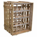 Bottle rack Alexandra House Living Natural Fir wood 32 x 55 x 41 cm 16 bottles Box