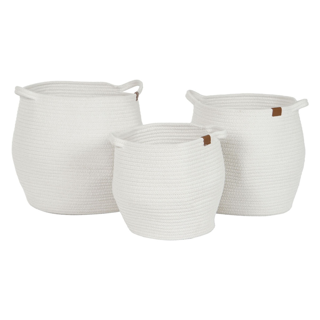 Basket set Home ESPRIT Modern 34 x 34 x 34 cm