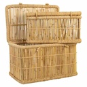 Cesto para la Ropa Sucia Alexandra House Living Natural Bambú Cuerda 52 x 40 x 70 cm 62 x 42 x 32 cm 2 Piezas