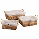 Set of Baskets Alexandra House Living wicker Willow wood 29 x 20 x 12 cm 30 x 16 x 42 cm 34 x 16 x 14 cm 3 Pieces