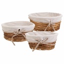 Set of Baskets Alexandra House Living wicker Willow wood 30 x 13 x 30 cm 25 x 25 x 11 cm 36 x 15 x 36 cm 3 Pieces