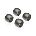 Napkin ring Versa Silver polypropylene 4,7 x 3,2 x 4,7 cm 4 Pieces