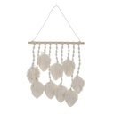 Decoración de Pared Versa Blanco Hojas 60 x 40 cm