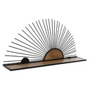 Shelves Home ESPRIT Black Natural Metal MDF Wood 58 x 10,5 x 28 cm Wall