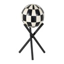 Figura Decorativa Blanco Negro Resina Hierro 12 x 12 x 21 cm