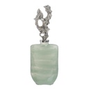 Botella Verde Plateado 16 x 10 x 46 cm Decorativa