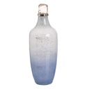 Botella Azul Plateado 16 x 16 x 44 cm Decorativa