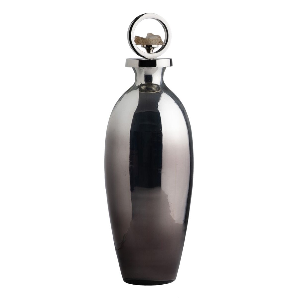 Decorative bottle Silver 16 x 16 x 48 cm Decorative
