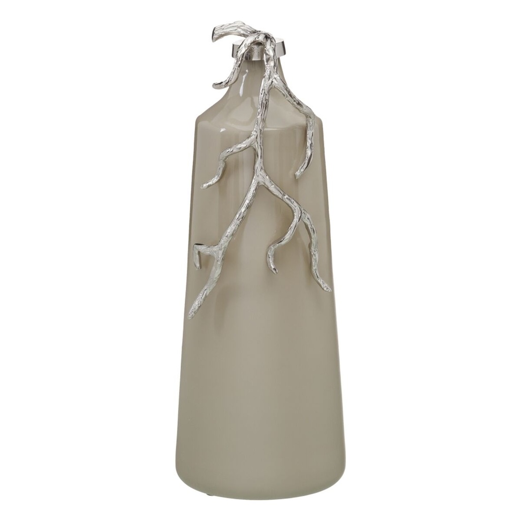 Decorative bottle Beige Silver 20 x 11 x 53 cm Decorative