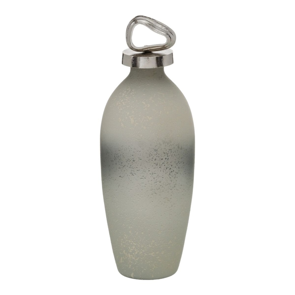 Decorative bottle Grey Silver 12 x 12 x 36 cm Decorative