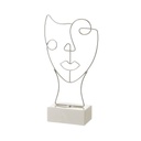 Decorative Figure White Silver Ceramic Iron 18,5 x 8 x 34,3 cm