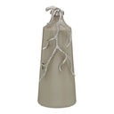 Botella decorativa Beige Plateado 17 x 16 x 44 cm Decorativa