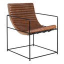 Armchair Brown Black 58 x 68 x 75 cm