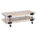 Mesa de Centro Negro Natural 130 x 64 x 48 cm