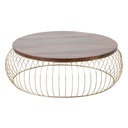 Centre Table Golden Natural 103 x 103 x 33 cm