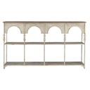 Shelves Home ESPRIT White Natural Metal 159 X 36,5 X 91 cm