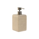 Dispensador de Jabón Home ESPRIT Crema Plateado Resina Polietileno 8 x 8 x 18 cm