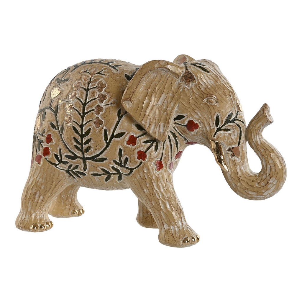 Figura Decorativa Home ESPRIT Multicolor Elefante 32,5 x 12,5 x 21 cm