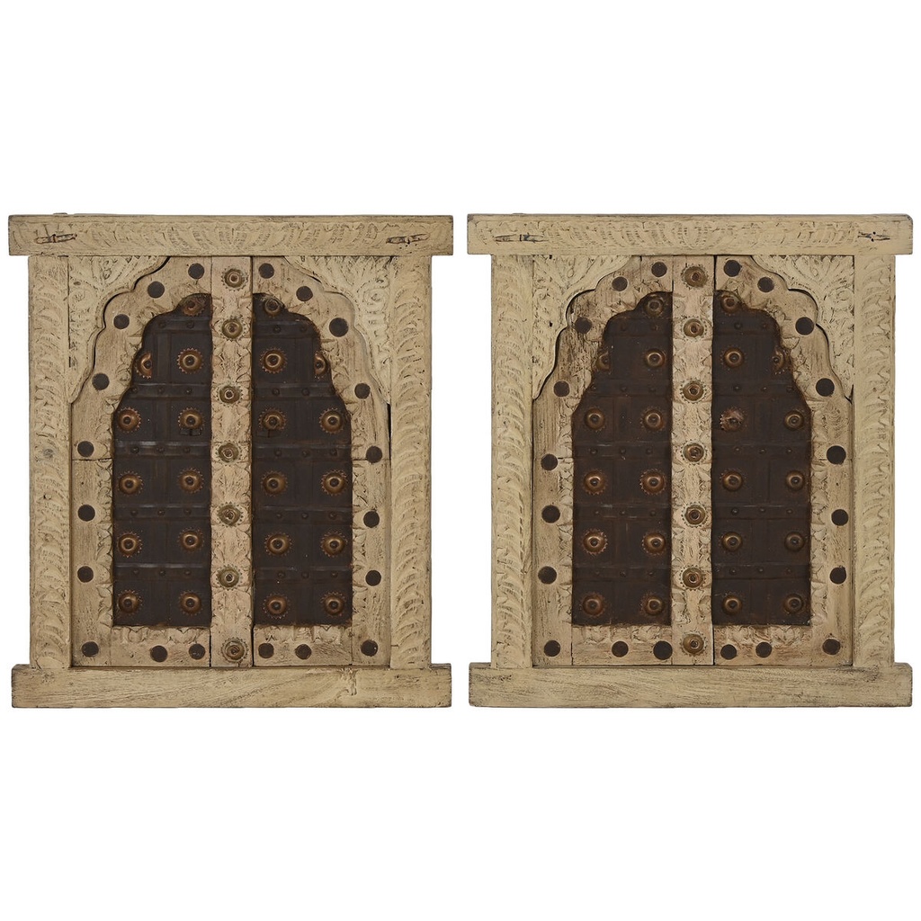 Wall Decoration Home ESPRIT Beige Natural Window 45 X 5 X 51 cm