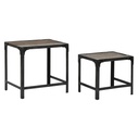 Juego de 2 mesas Home ESPRIT Natural 48 x 36 x 45 cm