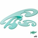 Set de reglas Faibo Curvo (3 Piezas) (10 Unidades)