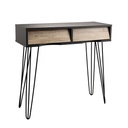 Mesa auxiliar Vinthera Moa Marrón Gris 80 x 76 x 30 cm