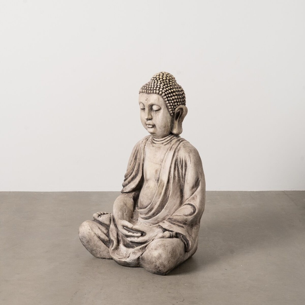 Figura Decorativa Beige Gris Buda 54 x 45 x 80 cm