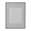 Cuadro Negro Gris Abstracto 60 x 3 x 80 cm