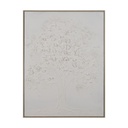 Painting White Cream Abstract 90 x 4 x 120 cm