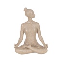 Figura Decorativa Beige Yoga 17,5 x 10,5 x 22,5 cm
