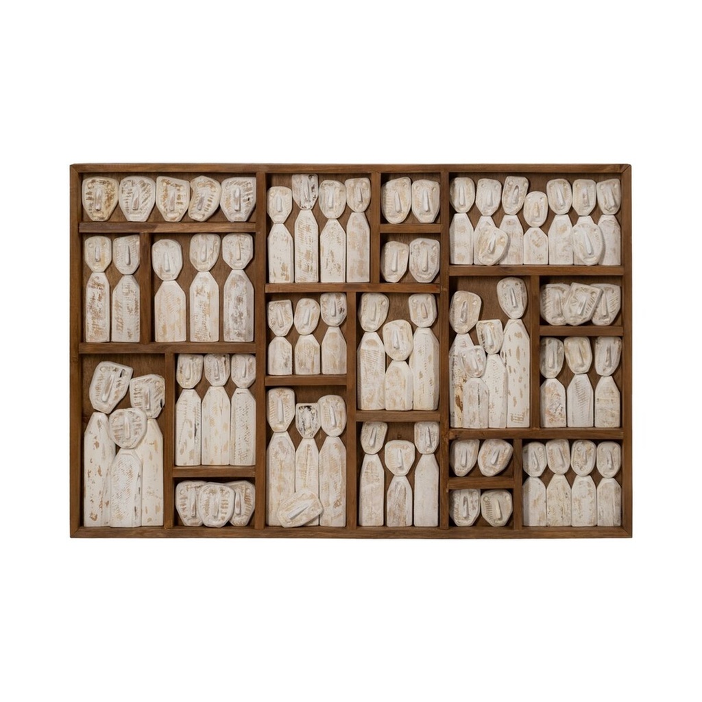 Painting Brown Beige Wood 120 x 80 x 6 cm