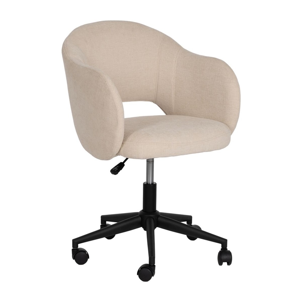 Office Chair Black Cream 56 x 56 x 85 cm