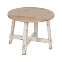 Centre Table White Natural 60 x 60 x 45 cm