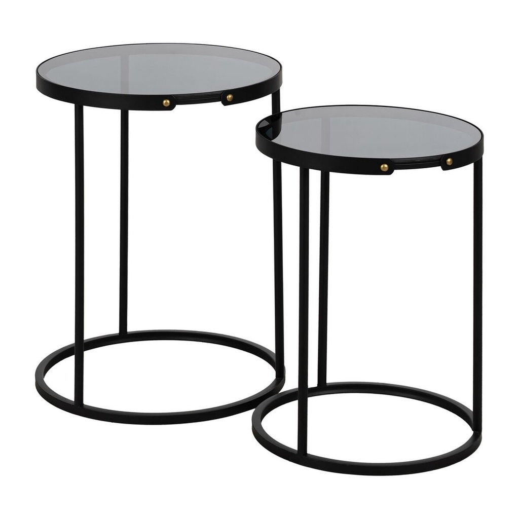 Set of 2 tables Black 46 x 46 x 60 cm (2 Units)