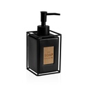 Dispensador de Jabón Versa Negro Cerámica Plástico 6 x 8 x 16 cm