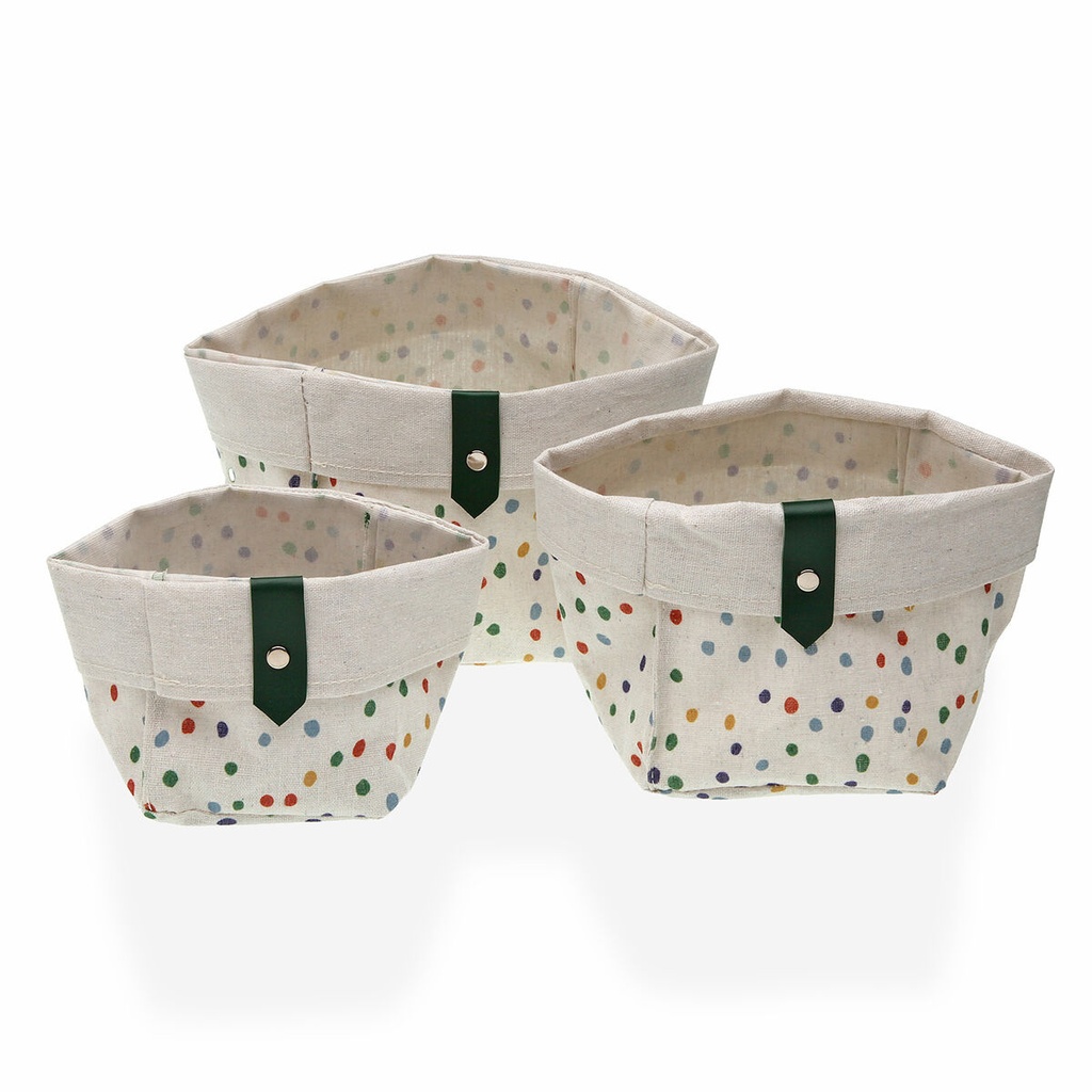 Basket set Versa Dotty 14 x 14 x 14 cm