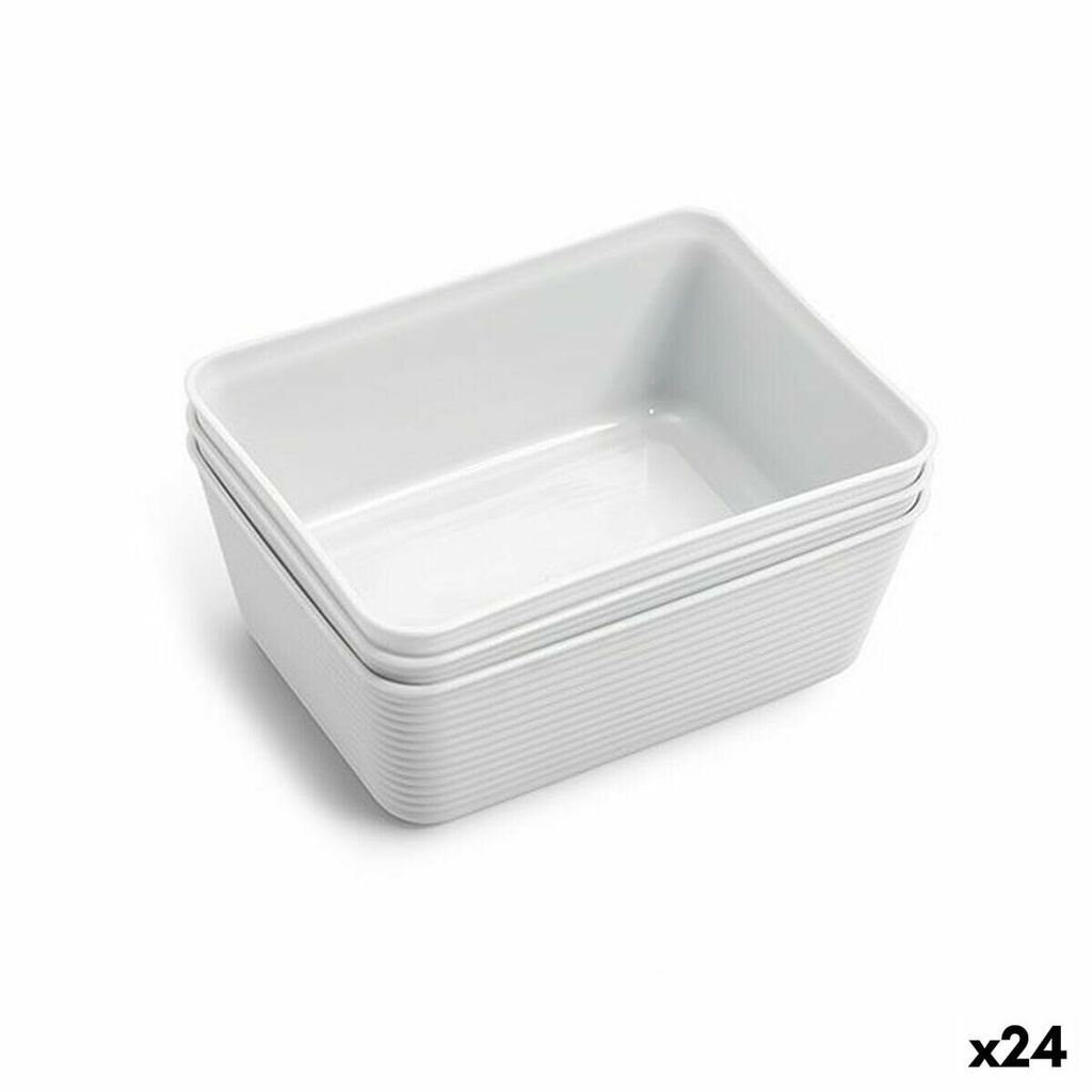 Set of Stackable Organising Boxes Dem 3 Pieces 24 Units