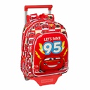 School Rucksack with Wheels Safta Let's Race White
