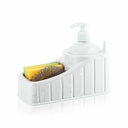 2-in-1 Soap Dispenser for the Kitchen Sink Privilege Plastic White 24 Units