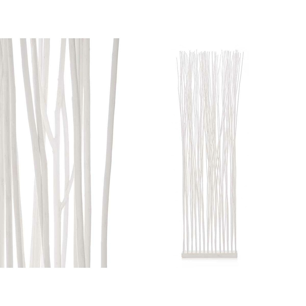 Biombo Varas Blanco Madera de sauce 50 x 185 x 12 cm