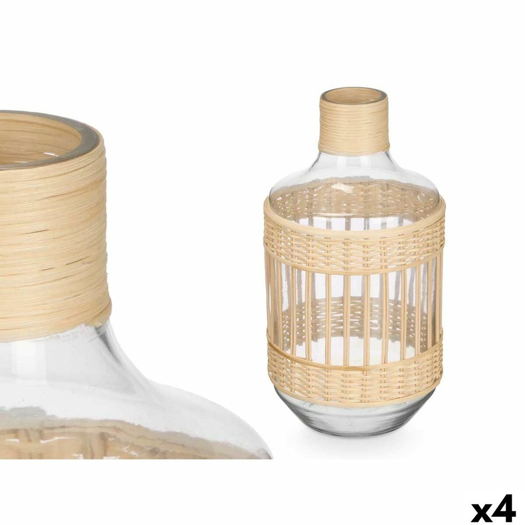 Decorative bottle Gift Decor SG-30553 Transparent Natural 18 x 34 x 18 cm (4 Units)