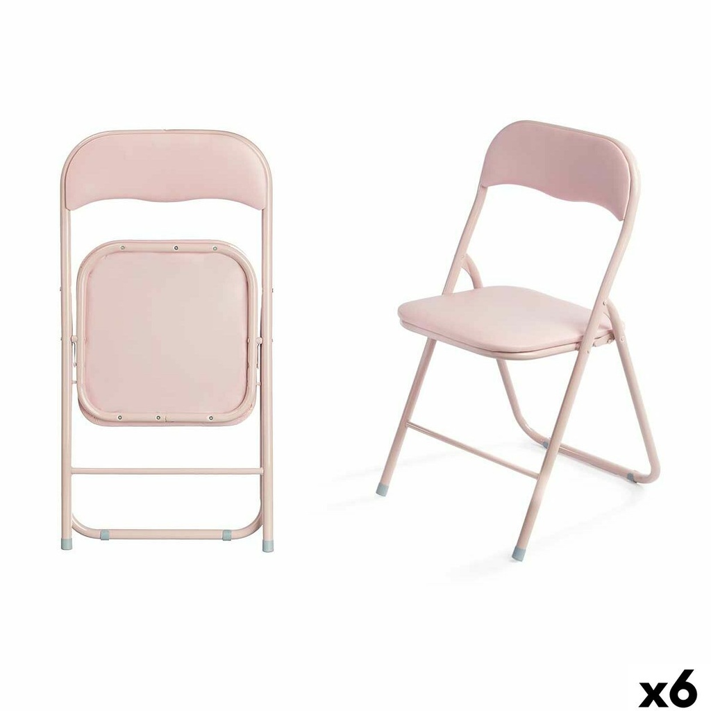 Folding Chair 10923 Pink 43 x 46 x 78 cm 88 x 6 x 45 cm (6 Units)