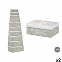 Decorative box Pincello 63 White Grey Cardboard (2 Units)