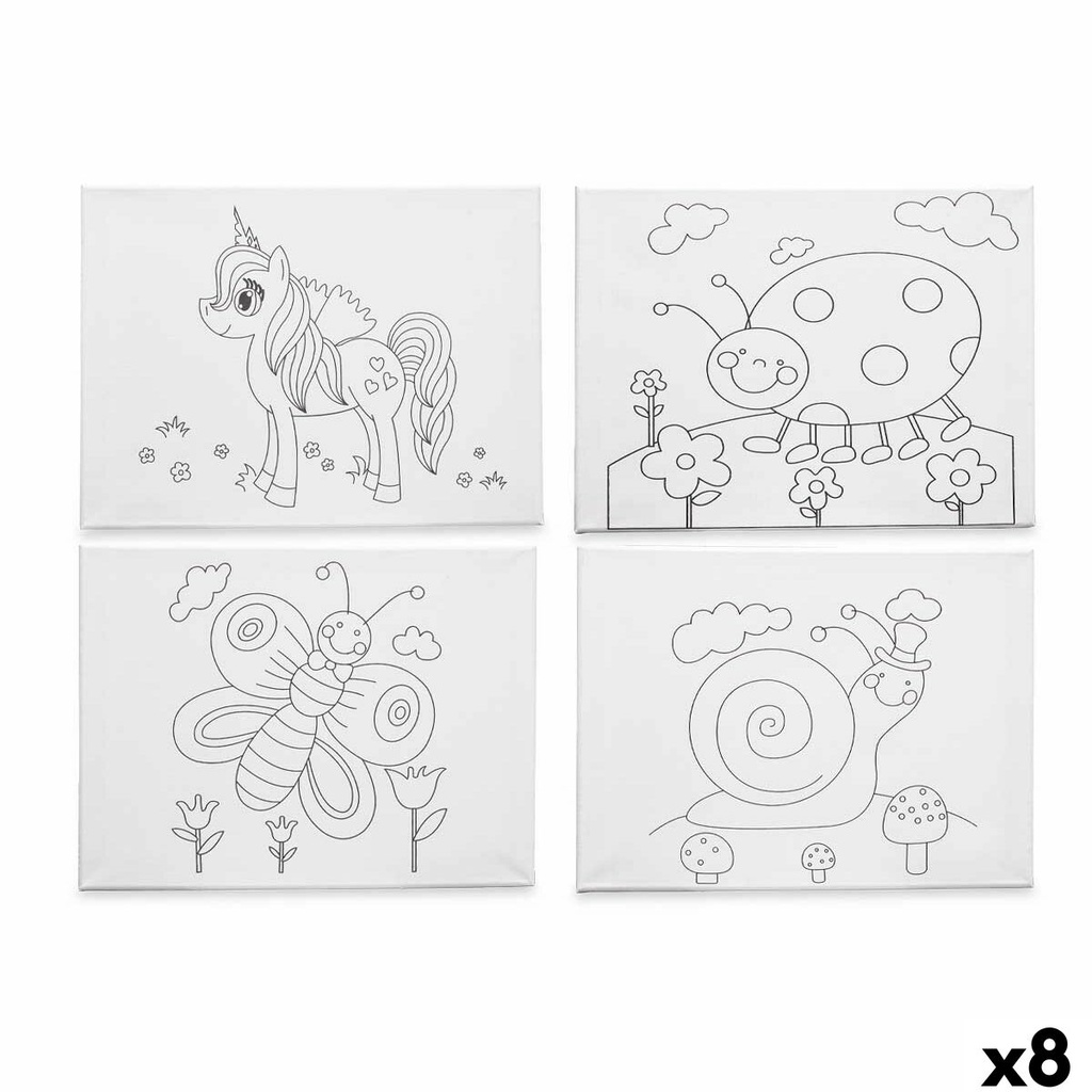 Lienzo Pincello 29100262 Madera Tela 8 Unidades