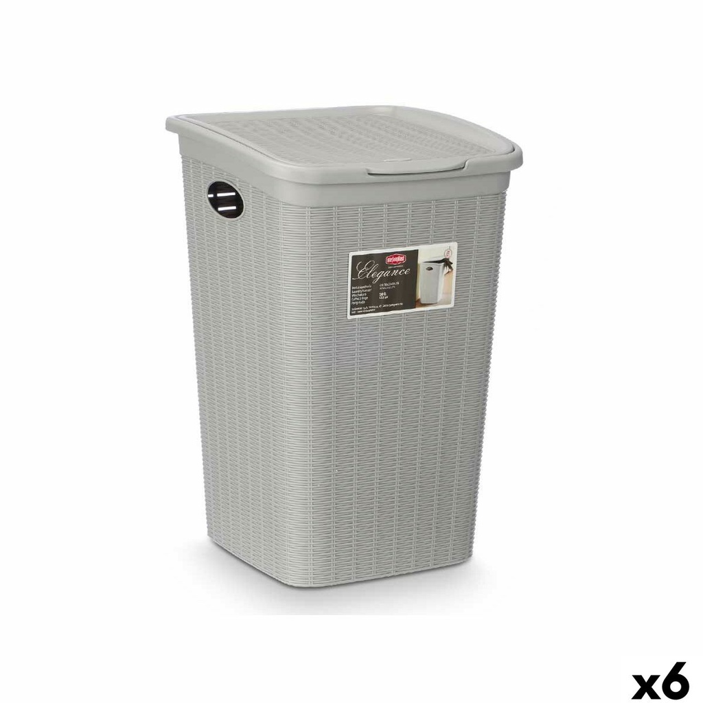 Bucket container Stefanplast 30081 Light grey Plastic 50 L 36 x 54,5 x 38 cm (6 Units)