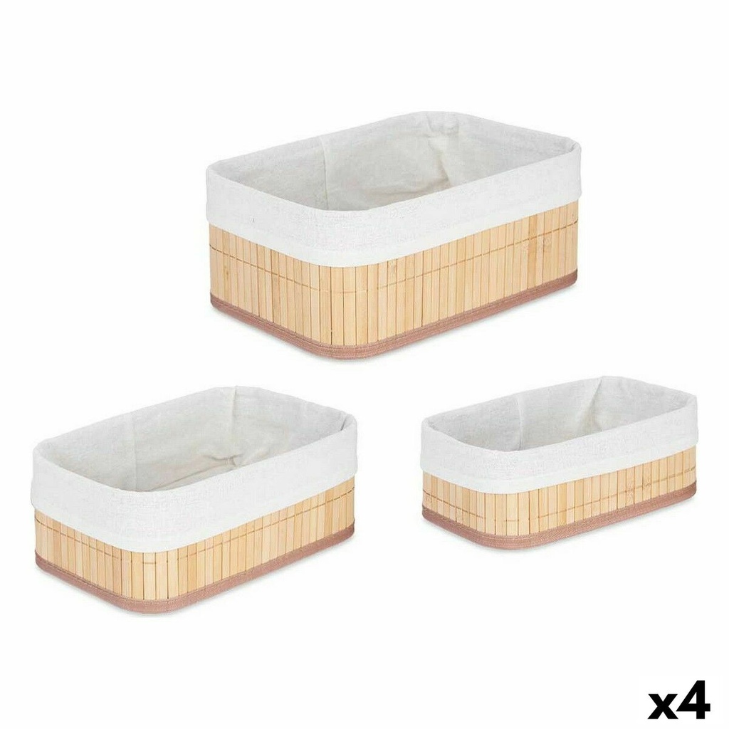 Set de Cajas Organizadoras Apilables Kipit BA1317-437 31 x 12 x 21 cm 4 Unidades