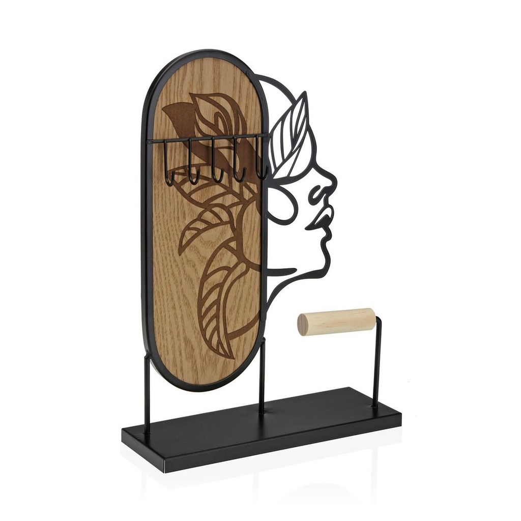 Jewellery Stand Versa M Black Metal 7,5 x 27 x 20,5 cm